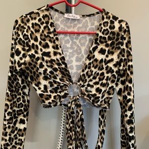 Belita leopard crop top
